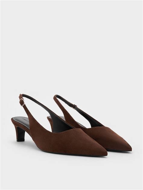 brown slingbacks shoes