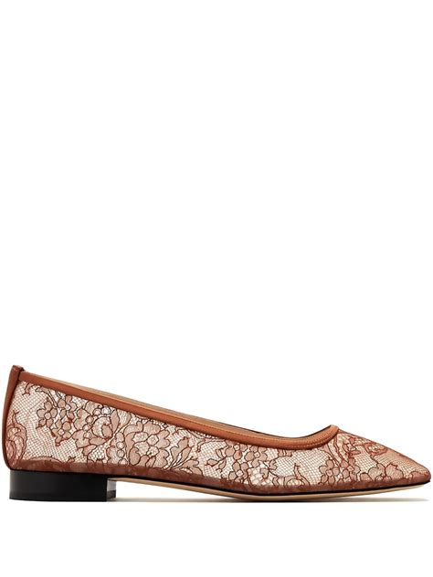 brown square toe ballet flats
