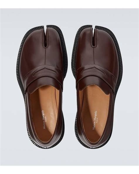 brown tabi loafers