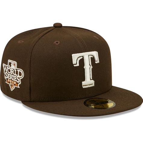brown texas rangers fitted hat