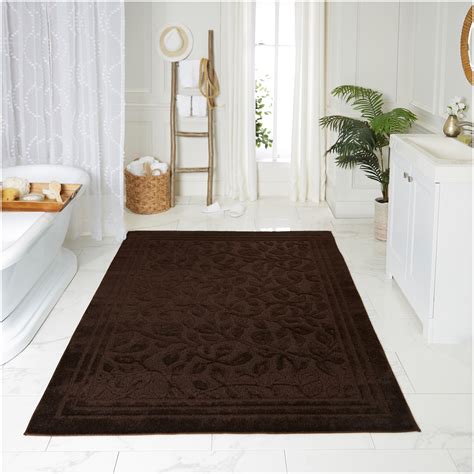 brown toilet rug