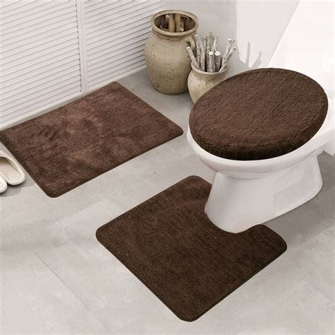 brown toilet rug