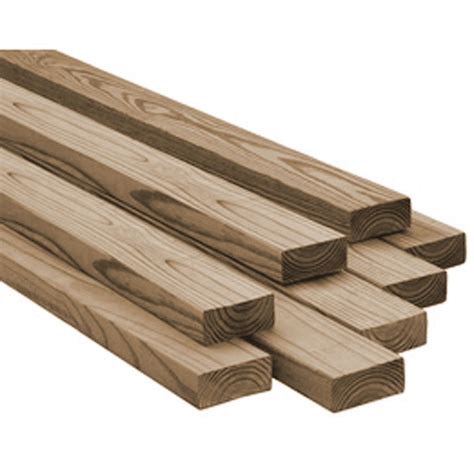 brown treated lumber