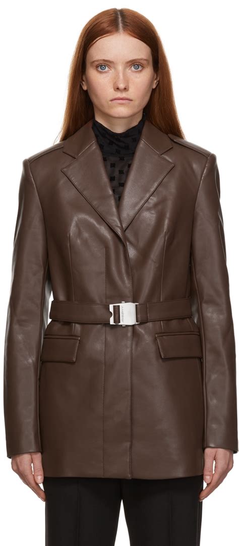 brown vegan leather jacket