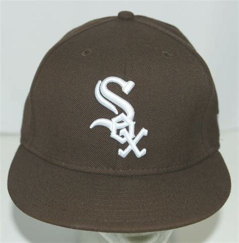 brown white sox hat