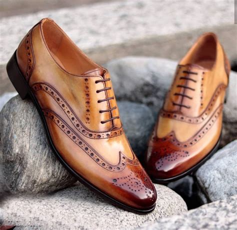 brown wing tip shoes