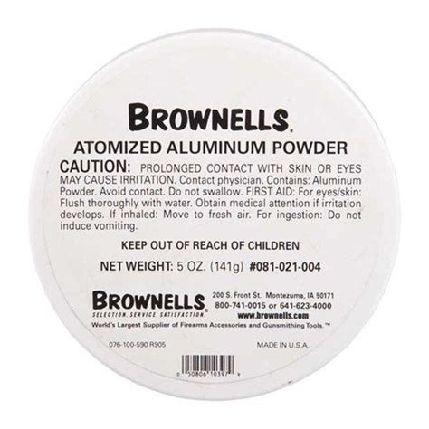 Brownells Atomized Metals 5 Oz Atomized Aluminum