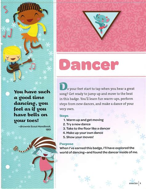 brownie dancer badge pdf