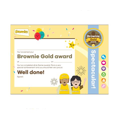 brownie gold award certificate