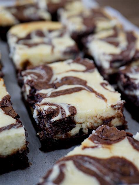 brownies with cream cheese on top