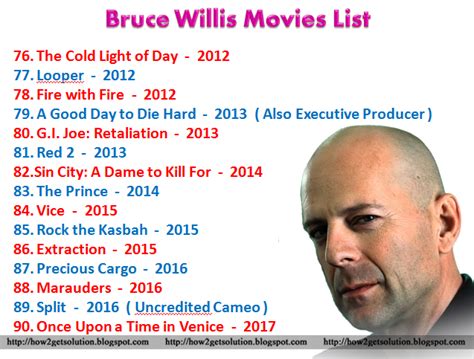 bruce willis movies list 2008