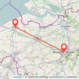 brugge to brussels train duration