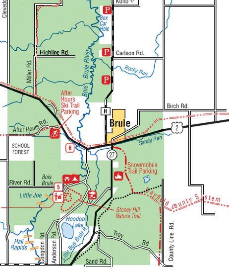 Brule River State Forest Map