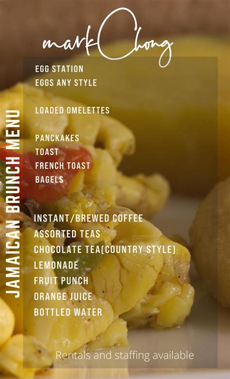 Brunch Menu Jamaica