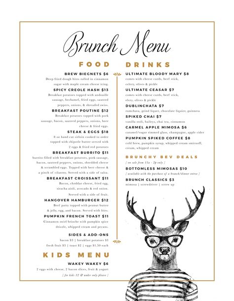 brunch menu options