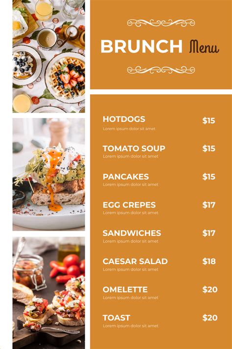 Brunch Menu Sample