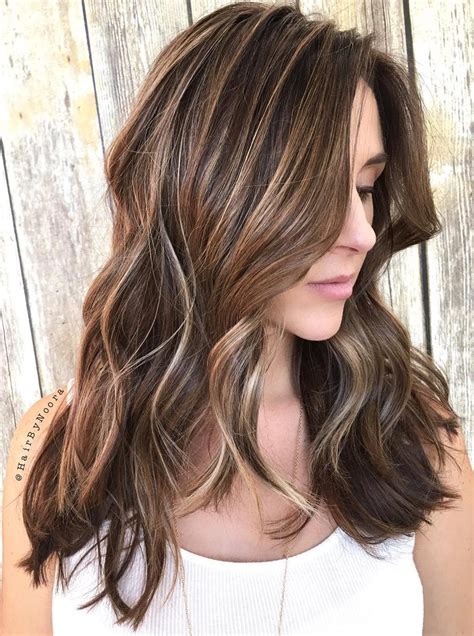 brunette with blonde highlights hairstyles