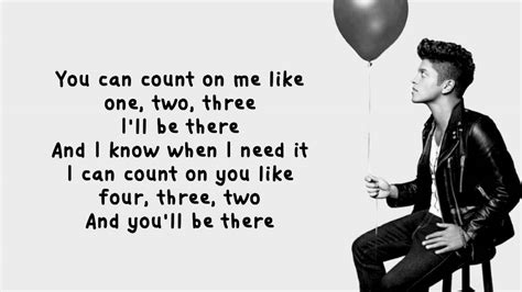 Count on me_Song_Bruno Mars ESL worksheet by cinti9