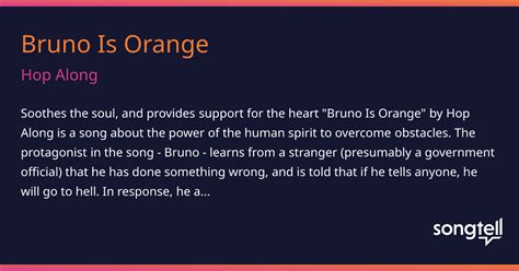 bruno is orange lyrics meaning