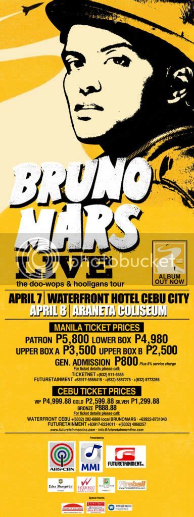 bruno mars concert philippines ticket
