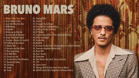 bruno mars love songs list