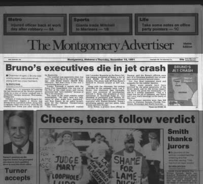 bruno plane crash 1991