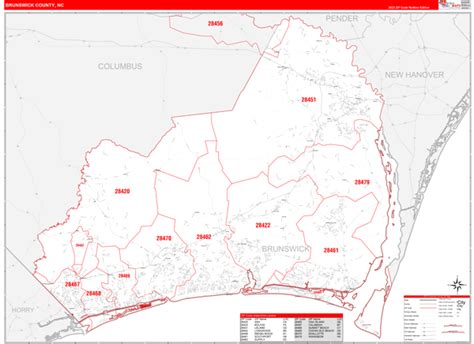 Brunswick County Zip Code Map
