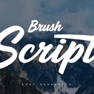 Brush Script Font Generator Copy And Paste