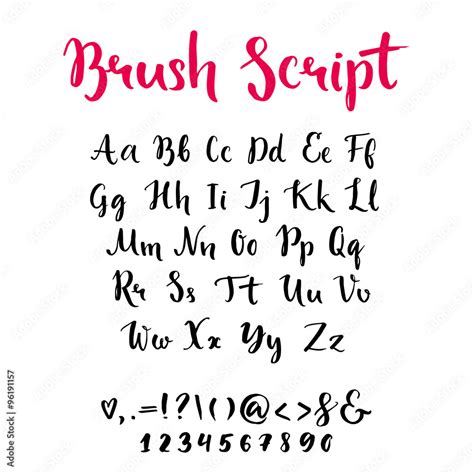 Brush Script Letters