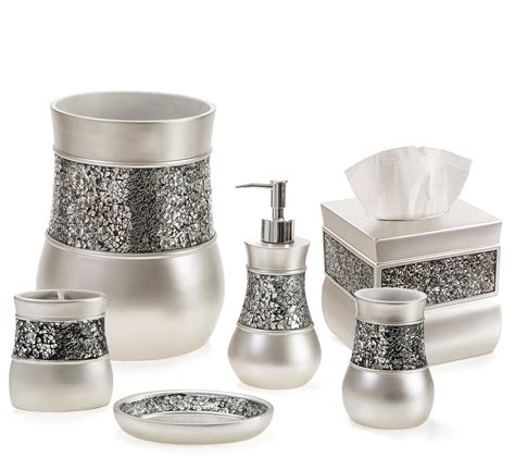 Creative Scents Brushed Nickel 4Piece Bathroom Accessory Set & Reviews