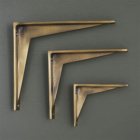 Brushed Brass Brackets For Shelves
