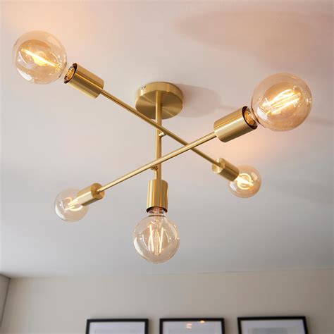 brushed brass ceiling light