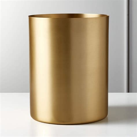 Brushed Brass Waste Basket