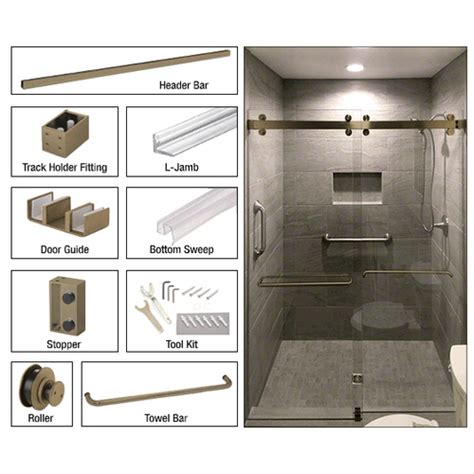 brushed bronze shower door handles