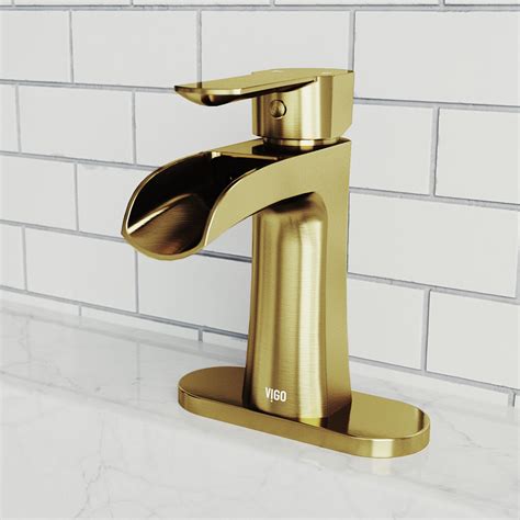brushed gold bathroom faucets