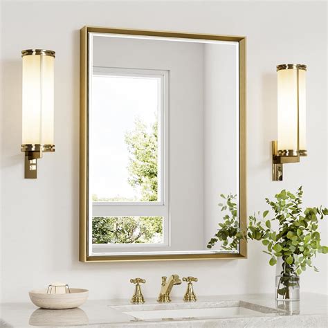 brushed gold mirror