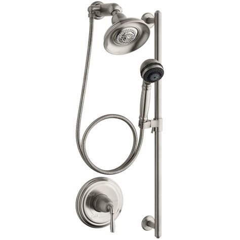 brushed nickel shower