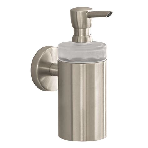 brushed nickel soap dispenser wall mounted