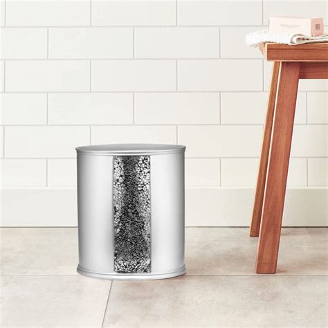 Brushed Nickel Waste Basket