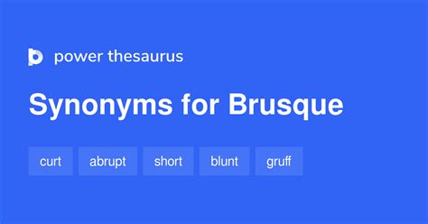 brusque synonym and antonym