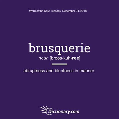 brusquerie definition