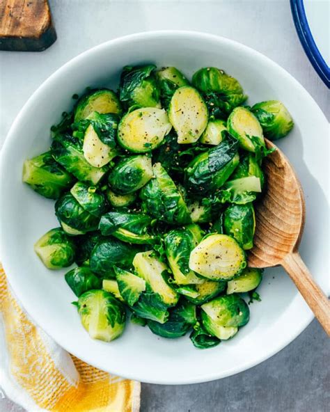 steamed brussels sprouts