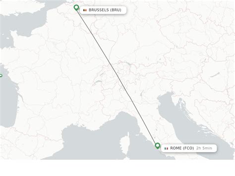 brussels to rome distance