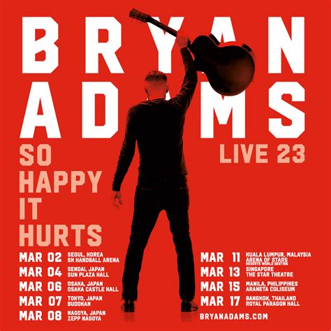 bryan adams' upcoming concerts and events
