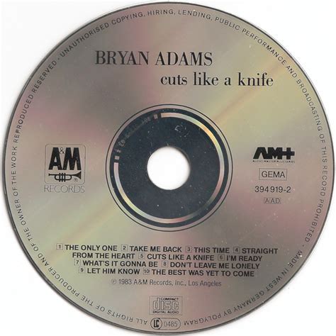 bryan adams cuts like a knife cd