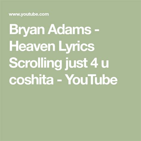 bryan adams heaven lyrics scrolling