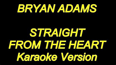 bryan adams straight from the heart karaoke