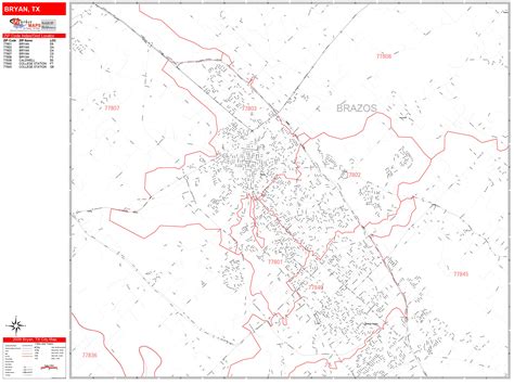 bryan zip code map