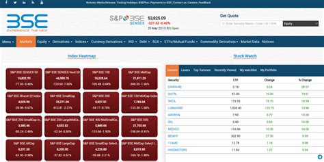 bse stock live data in excel