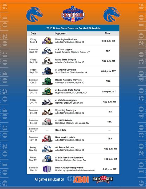 bsu broncos football schedule